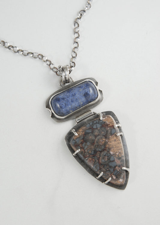 Blue Sodalite & Flower Jasper P1237