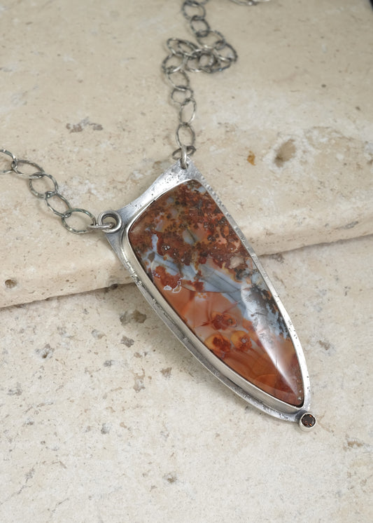 Plume Agate & Smokey Quartz P1270