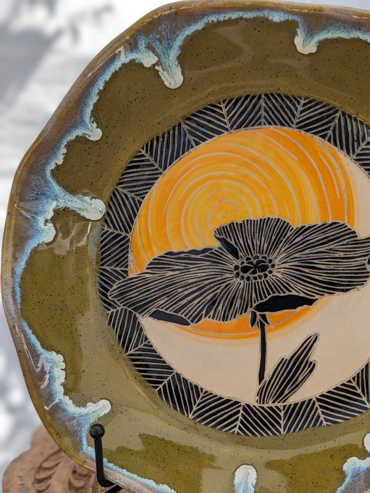 Small Platter w Sun