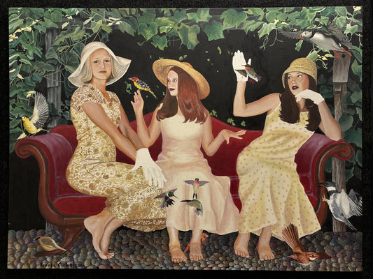 Three Girls on a Settee