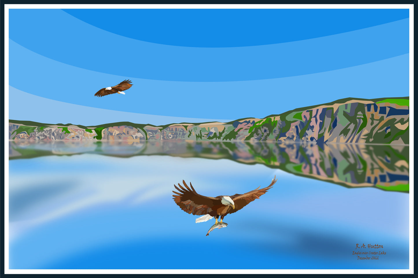 Eagles over Crater Lake