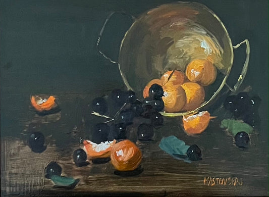 Clementines & Brass Bowl