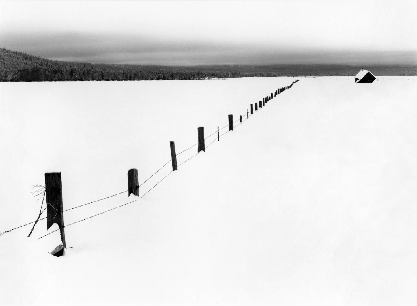 Leaning Hut and Snow, Oregon 1996
