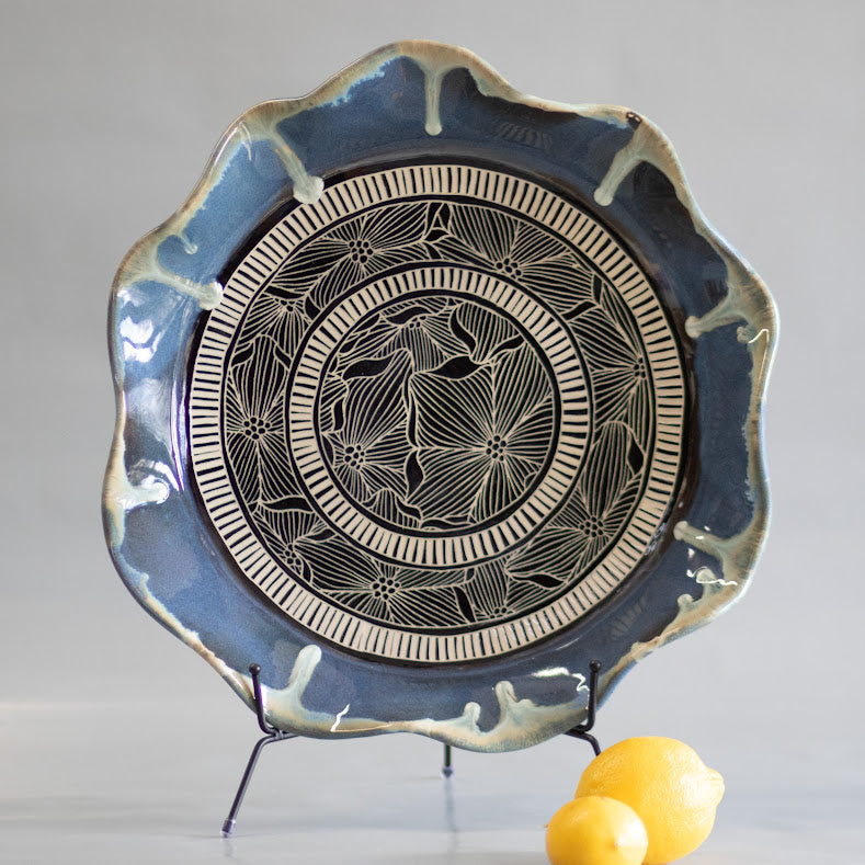 Blue Dogwood Platter