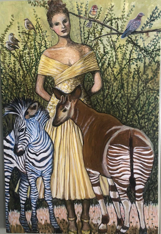 Girl With Zebra