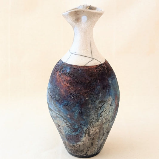 Raku Vase