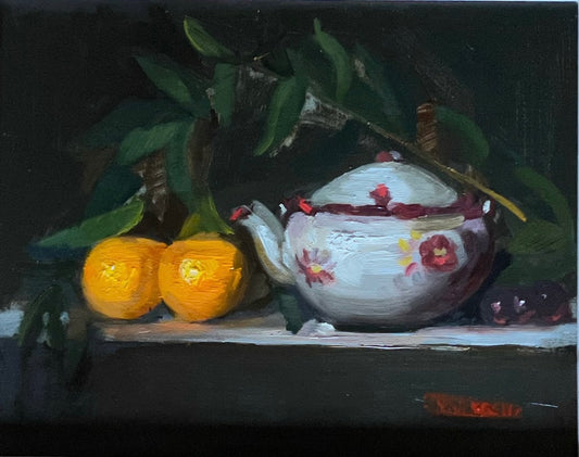 Oriental Teapot with Clementines